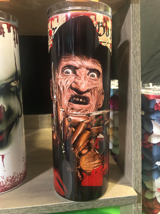 20oz sublimation Freddy Krueger