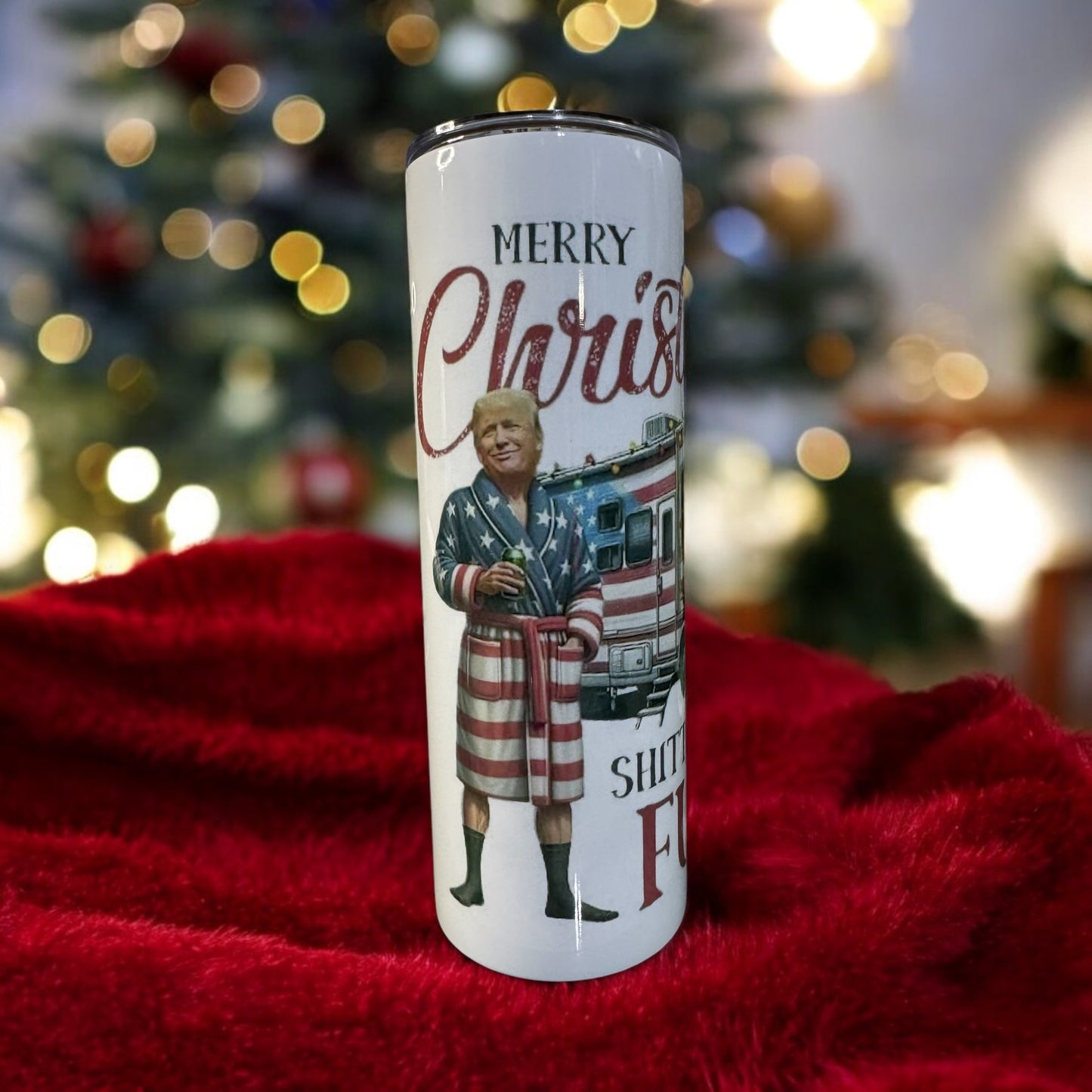 Trump Holiday Travel Tumbler