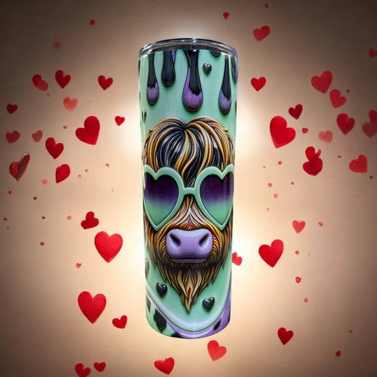 Highland cow love 20oz sublimation Tumbler