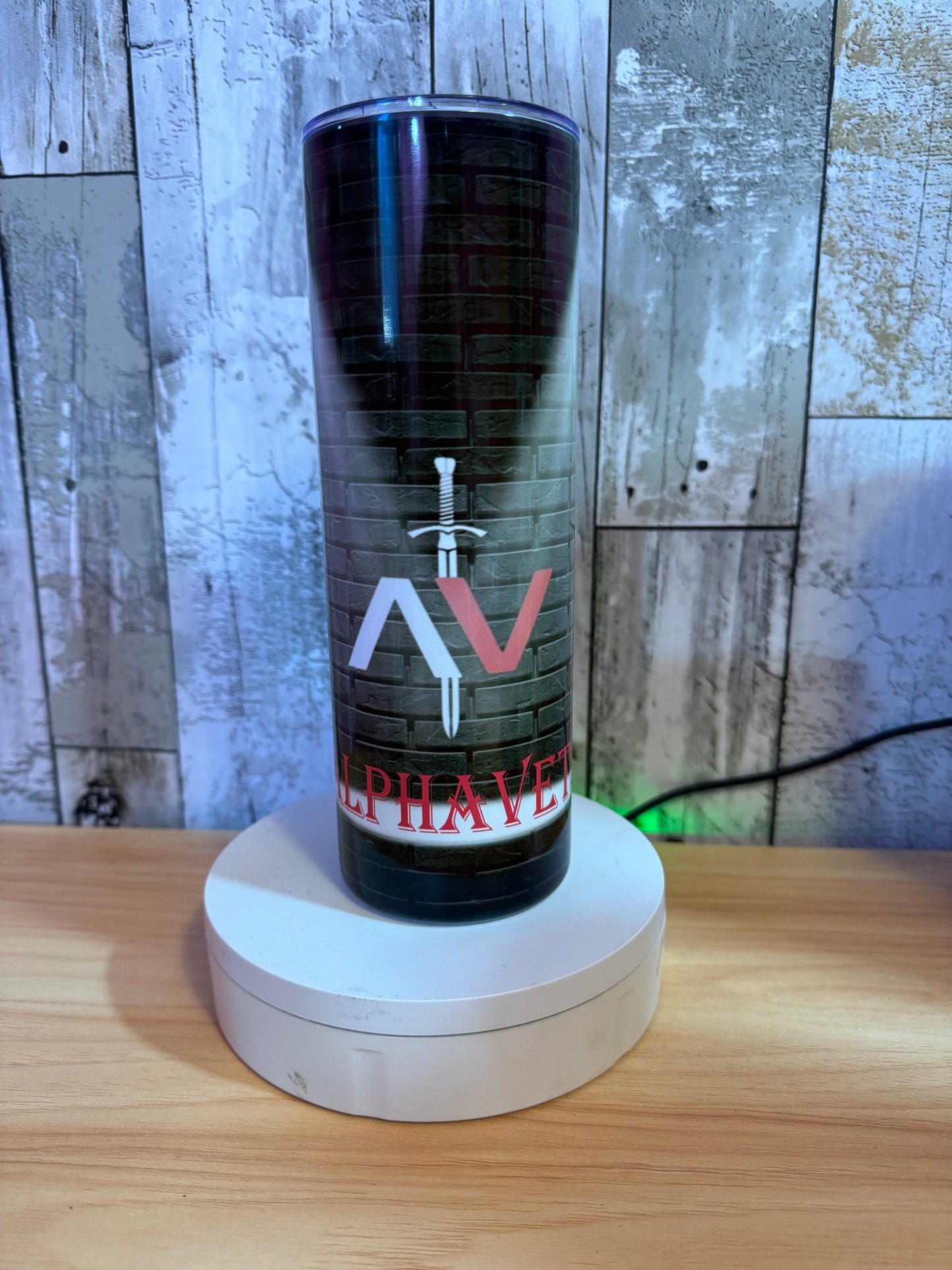 Alphavets 20oz Skinny Black Tumbler